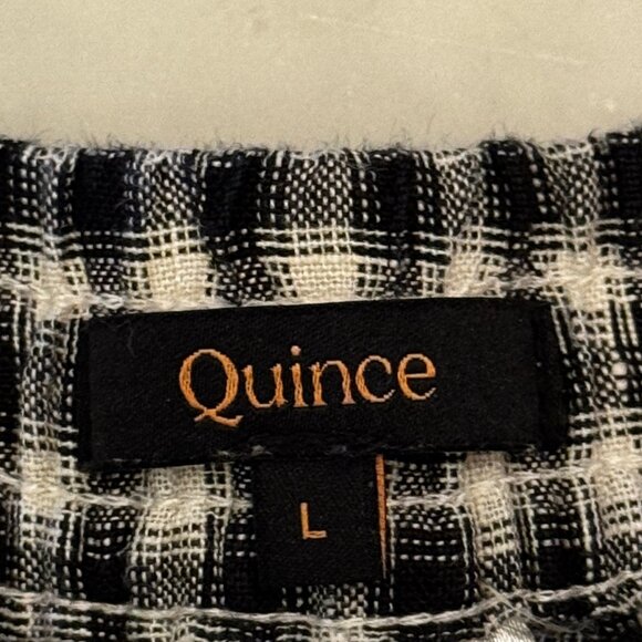 Like new Quince European Linen Classic Mini Gingham Shorts Size Large - Picture 6 of 9
